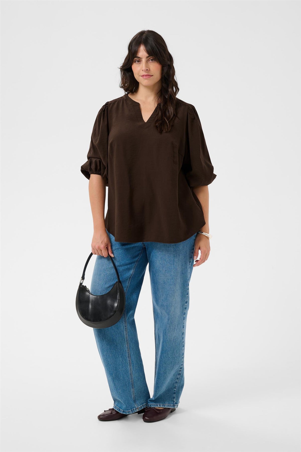 KCalberte Blouse Coffee Bean