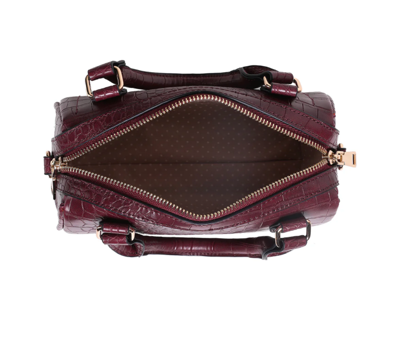 Veske Georgia Liten Bordeaux Croco