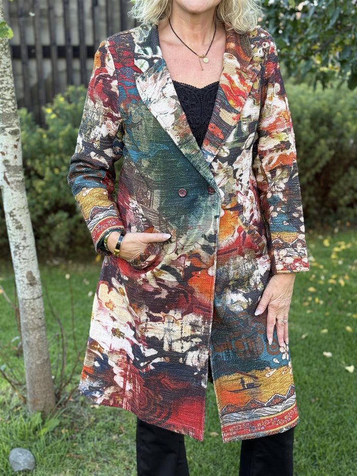 Printed Long Coat Freebird