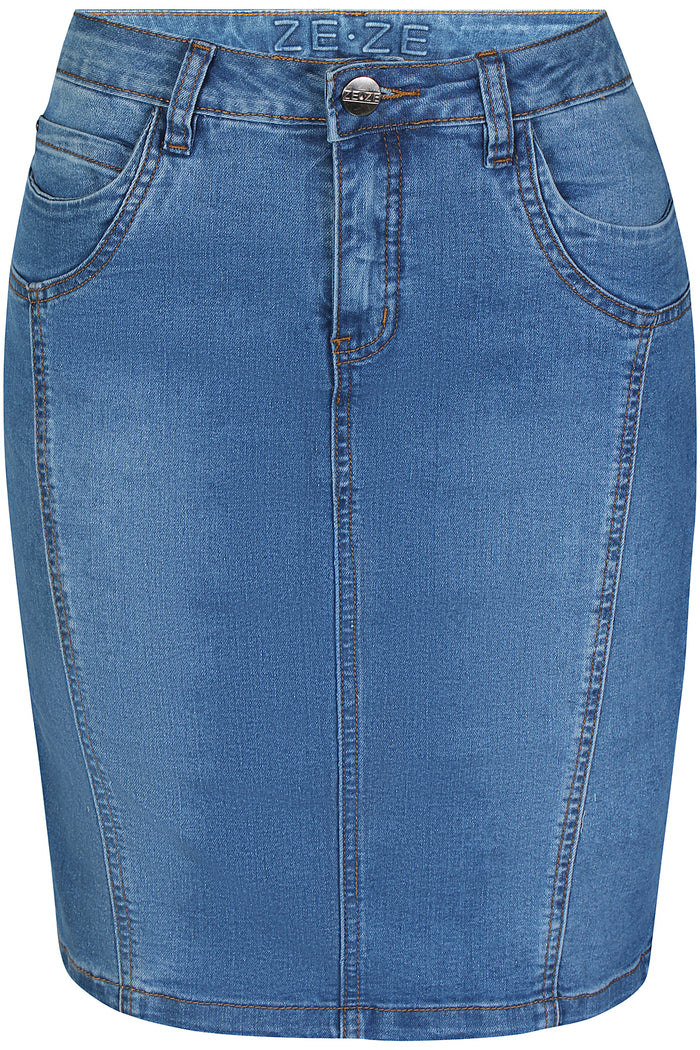 Skjørt m/ Undershorts Lance Ziz Blue Denim
