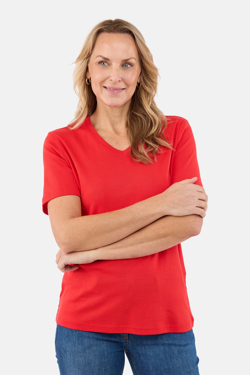 T-skjorte Basic Bomull Poppy Red
