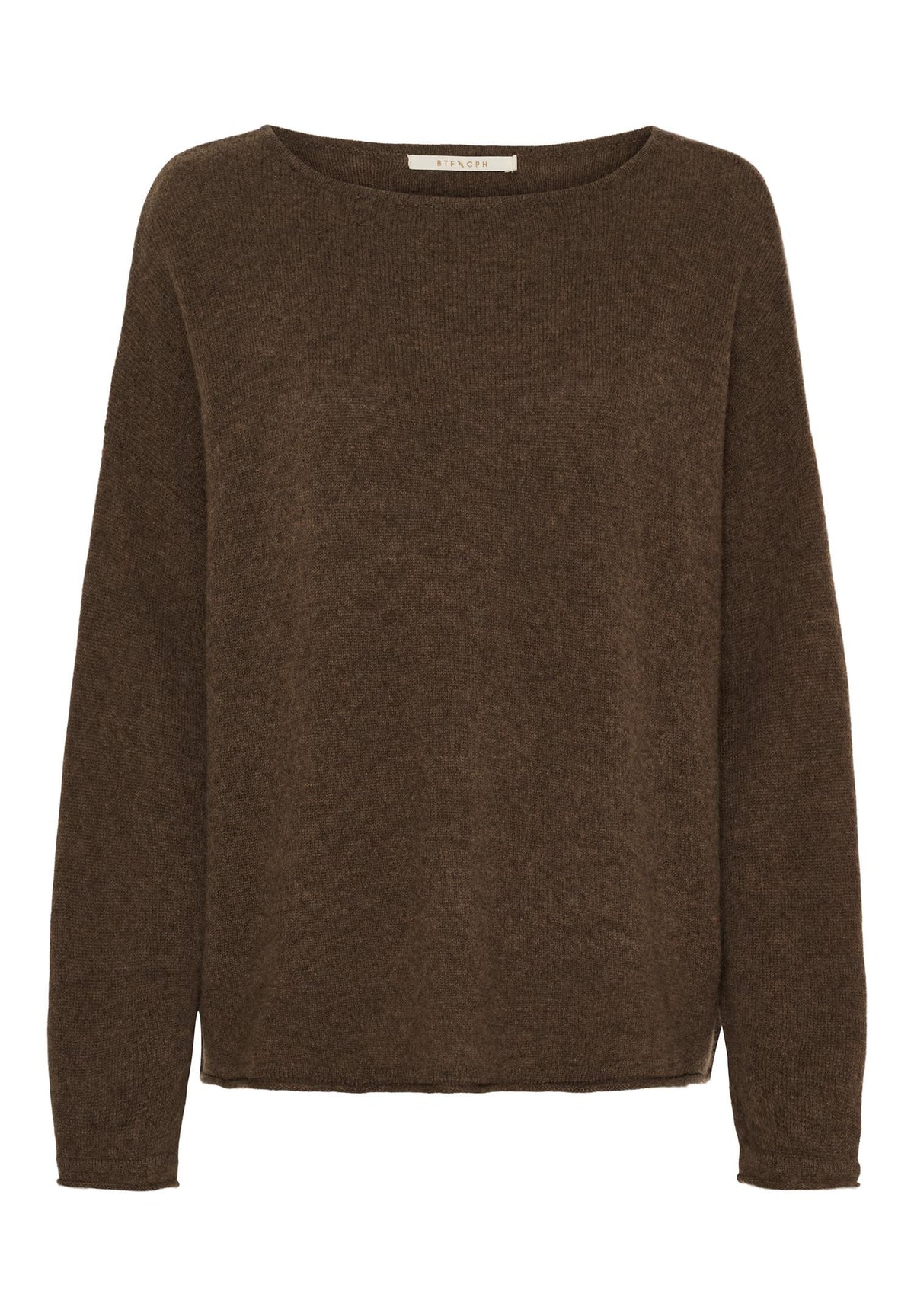 Genser 100% Cashmere - Dark Brown Melange