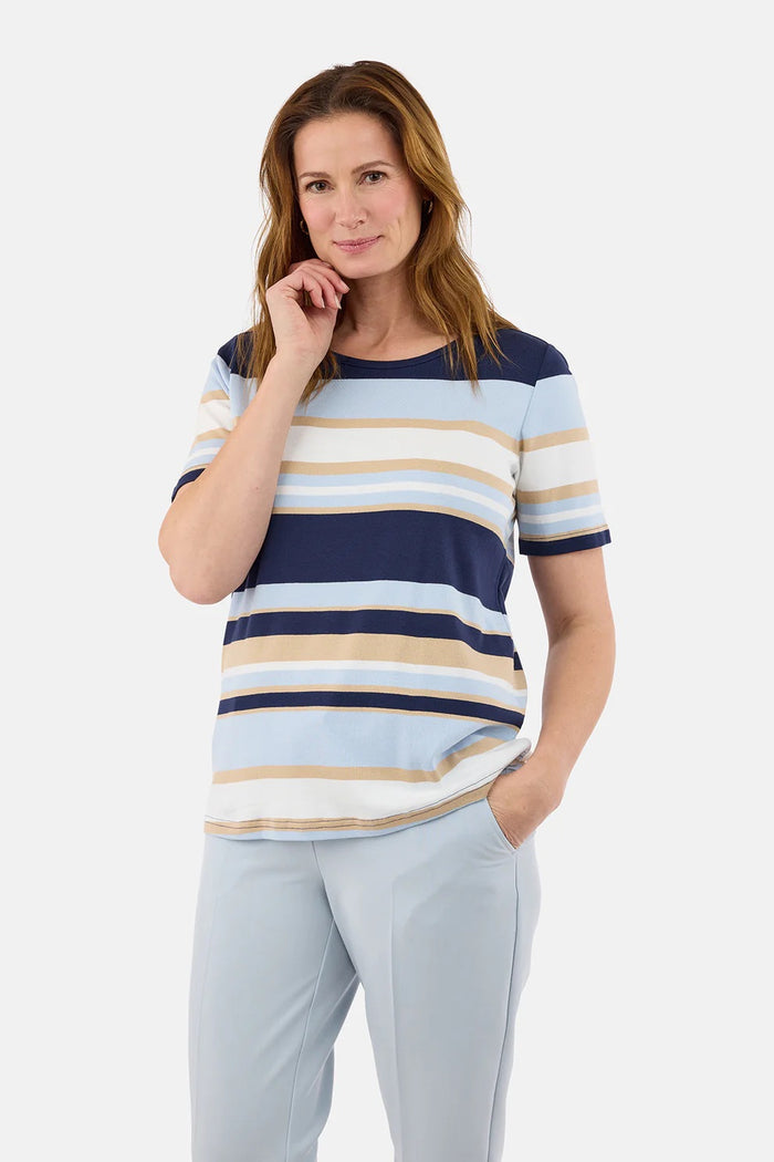 T-skjorte Stripe Navy