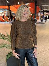 Bluse Tea Lurex Copper