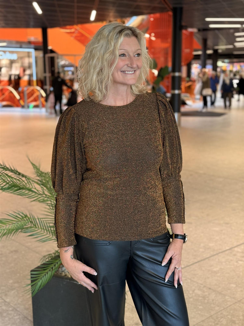 Bluse Tea Lurex Copper