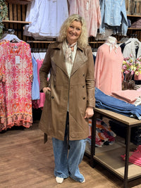 Julia Leather Trenchcoat Nude Brown