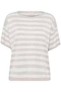 KAregina Striped Pullover Feather gray/ chalk