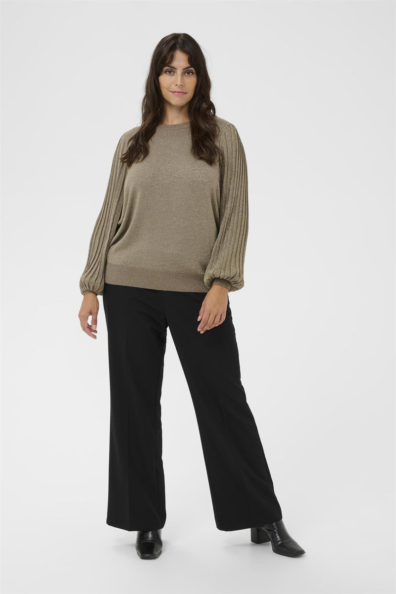 KCregitta Pleat Knit Pullover Morel