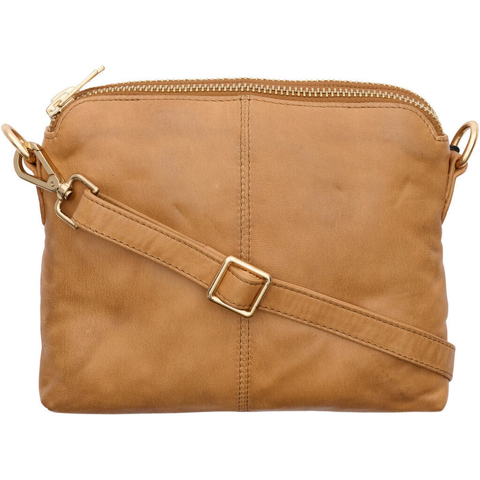 Clutch Skinn Caramel w. Light Gold