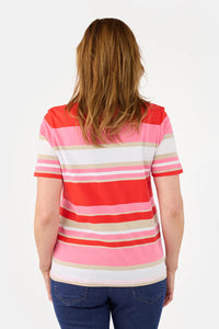 T-skjorte Stripe Rosa