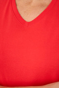 T-skjorte Basic Bomull Poppy Red