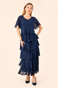 Kjole Kapper Molly Jo Mørk blå