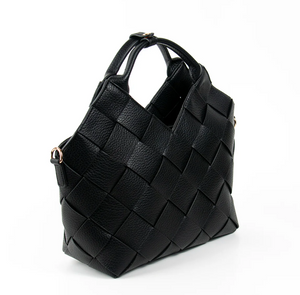 Stor flettet shopper - svart