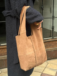 Suede Demi Bag Brown