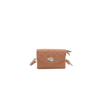 Danielle Clutch m/ mønster, Cognac