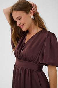 KAgunhild Long Dress Fudge