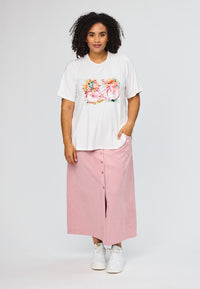 SBella T-Shirt with print White/Rose Bike