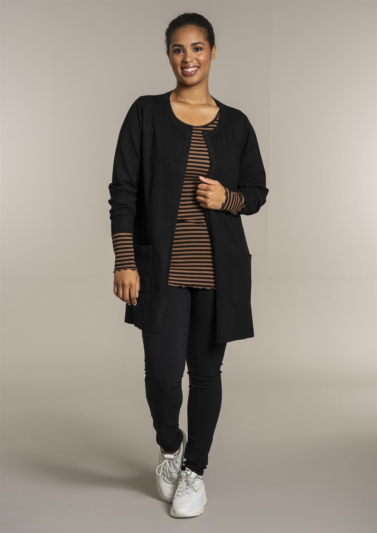 Helsinki Cardigan LONG, Black