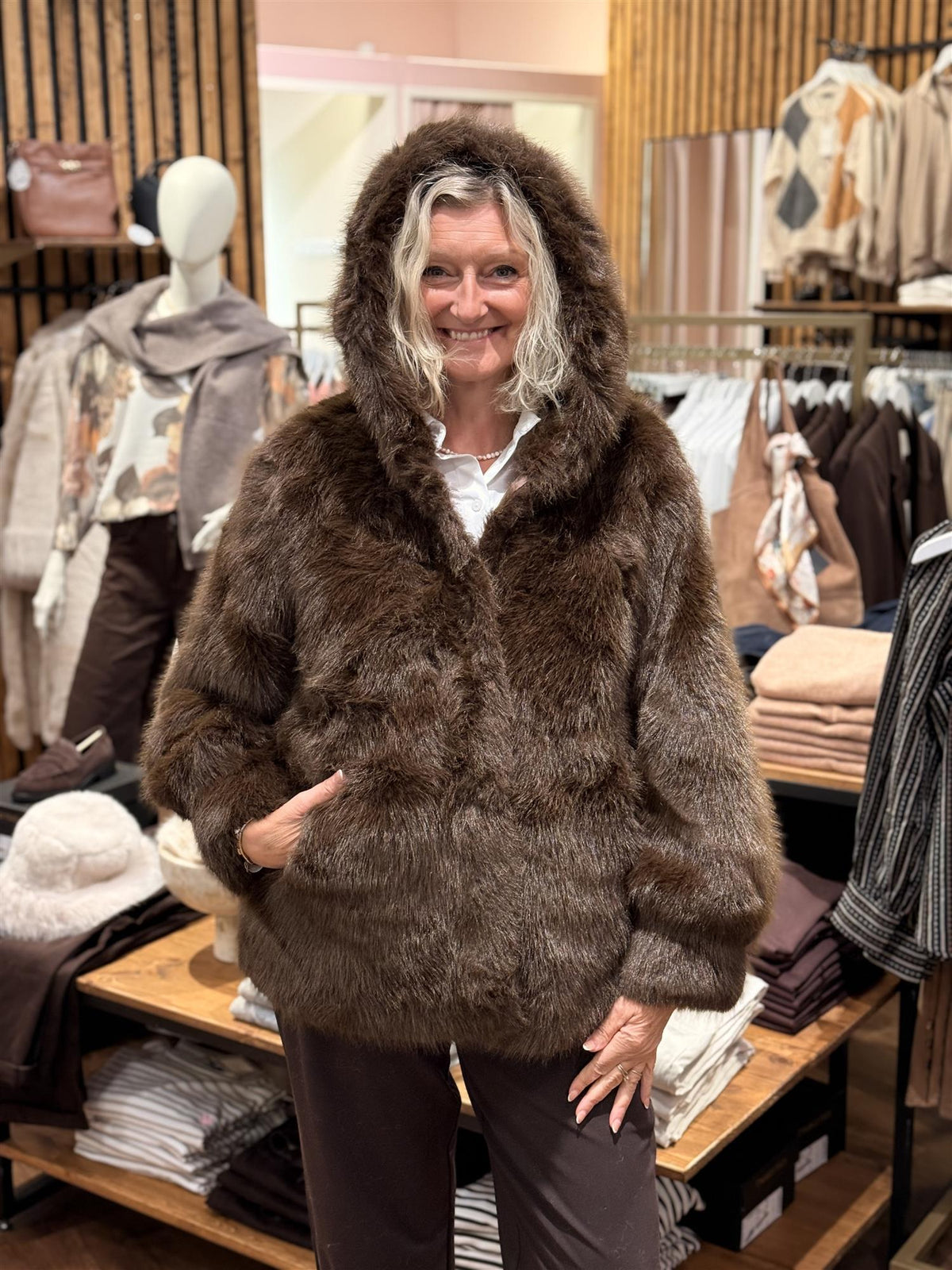 Hood Minky Jacket - Chocolate