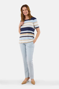T-skjorte Stripe Navy