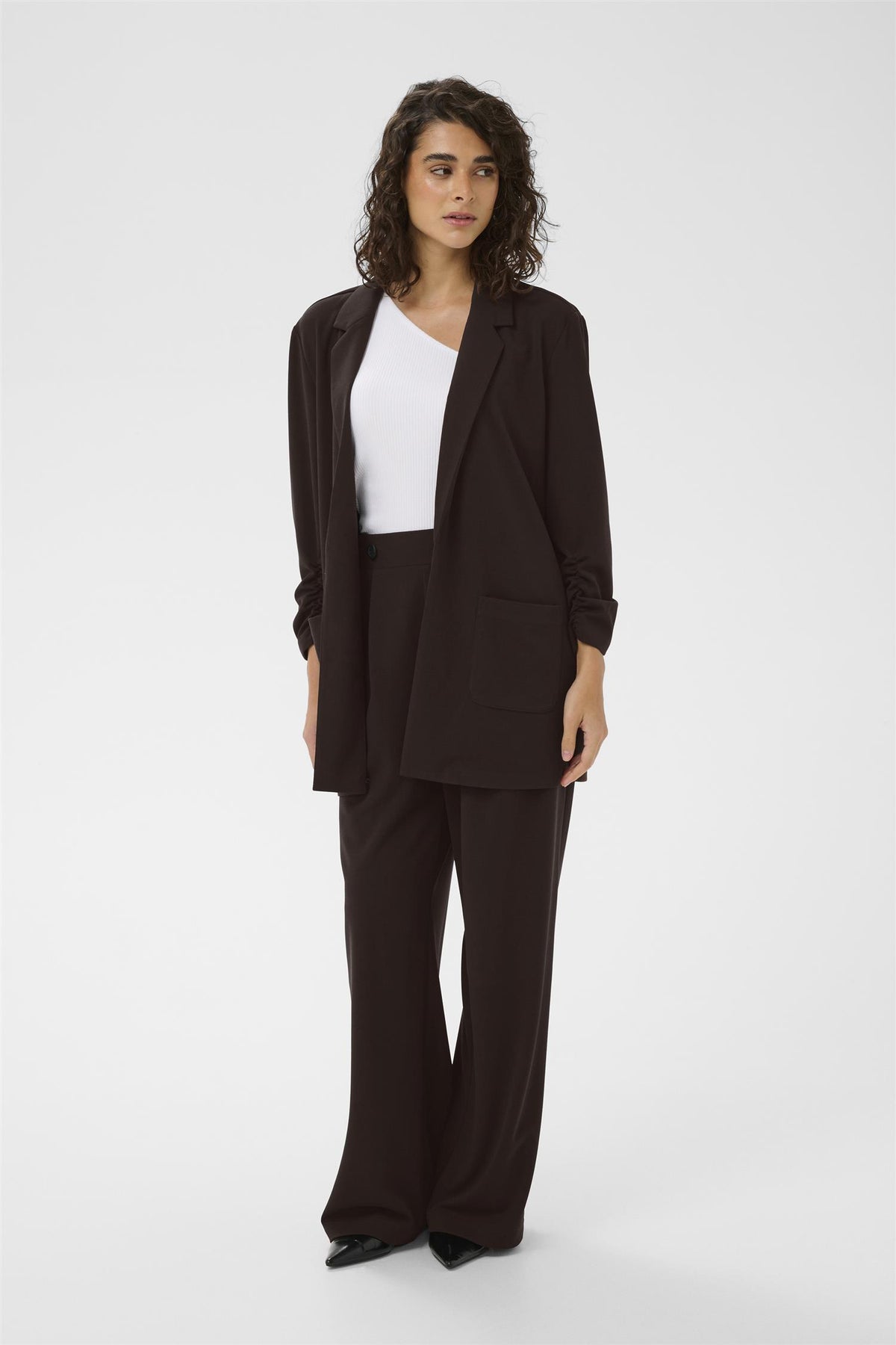 KAphoebe 3/4 sleeve Blazer - Coffee Bean