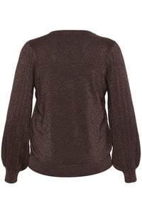 KCregitta Pleat Knit Pullover Black Coffee