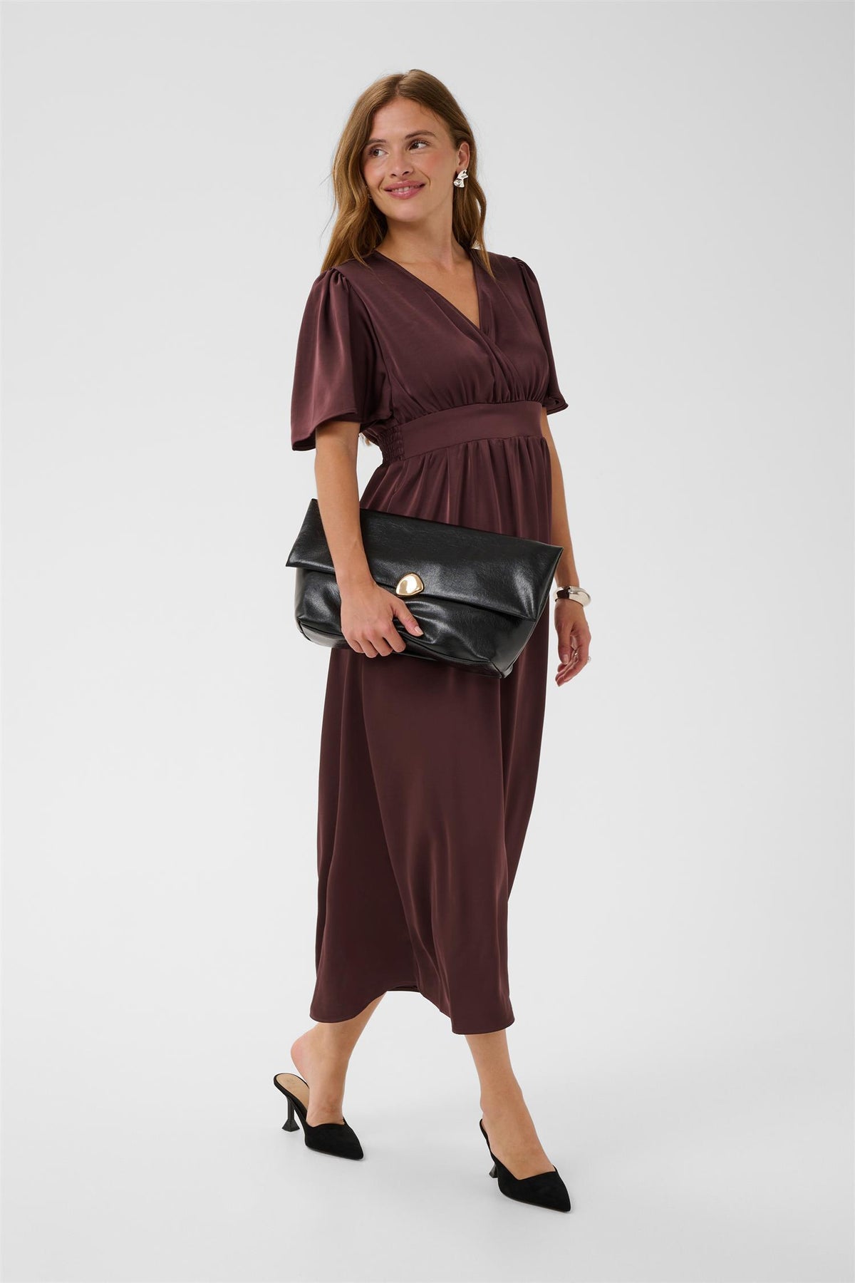 KAgunhild Long Dress Fudge