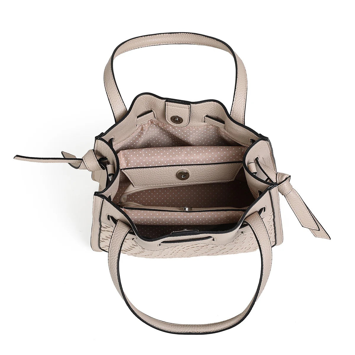 FELIN shopper med flettet front - Beige