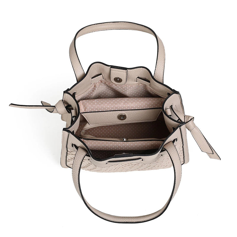 FELIN shopper med flettet front - Beige