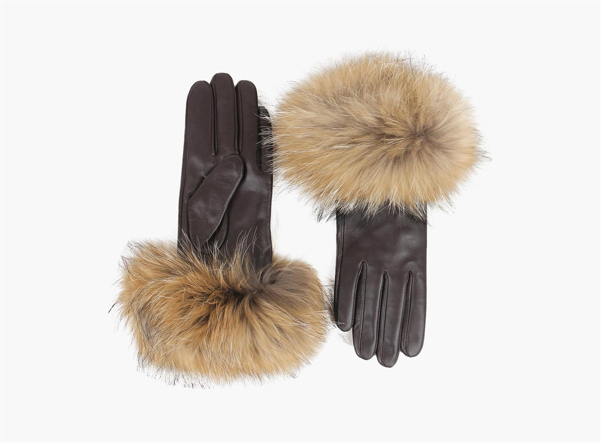 Skinnhanske Alexandra Pels Brun