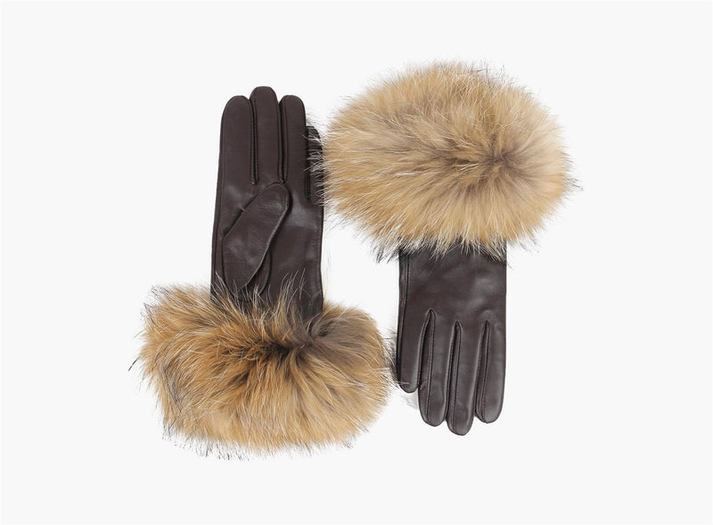 Skinnhanske Alexandra Pels Brun