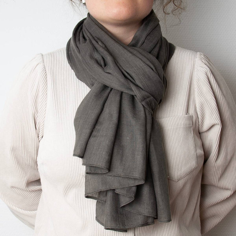 Skjerf Modal Mørk Beige