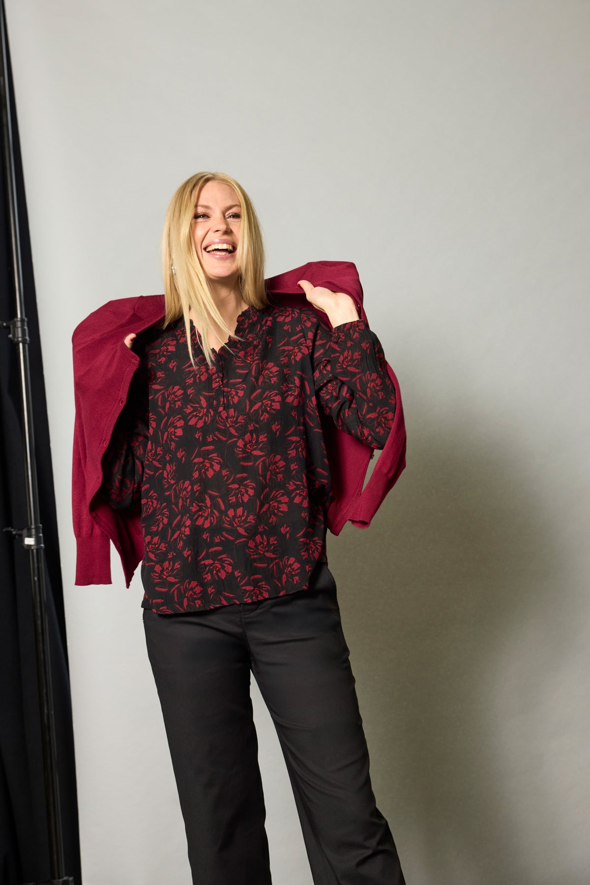 Bluse Bianca Burgunder