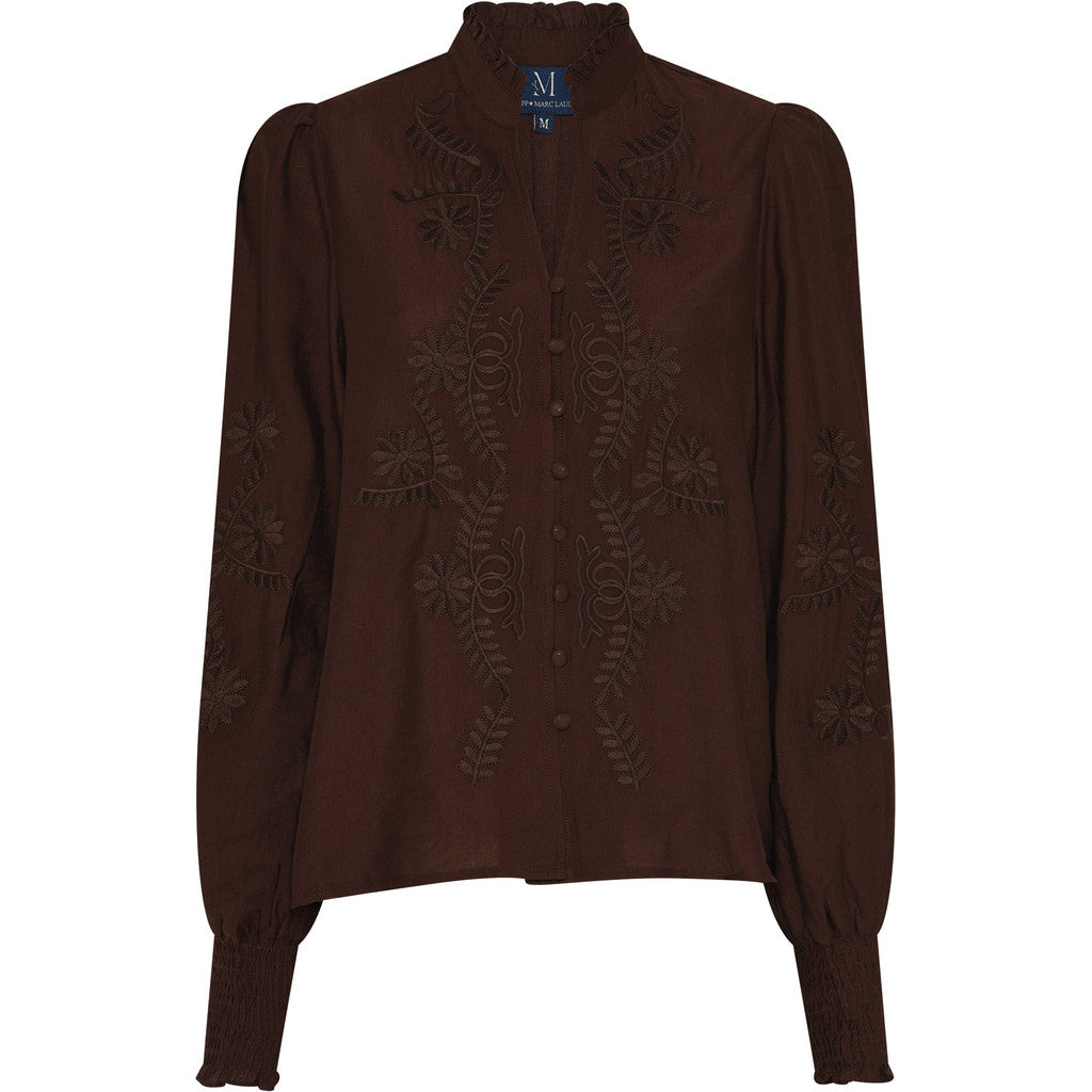 Bluse Vanessa Emb - Chocolate