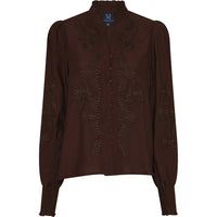 Bluse Vanessa Emb - Chocolate