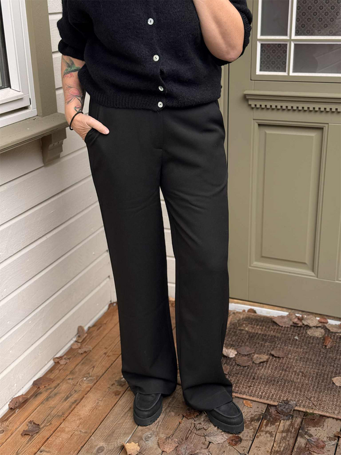 Bukse Straight Lange ben, Sort