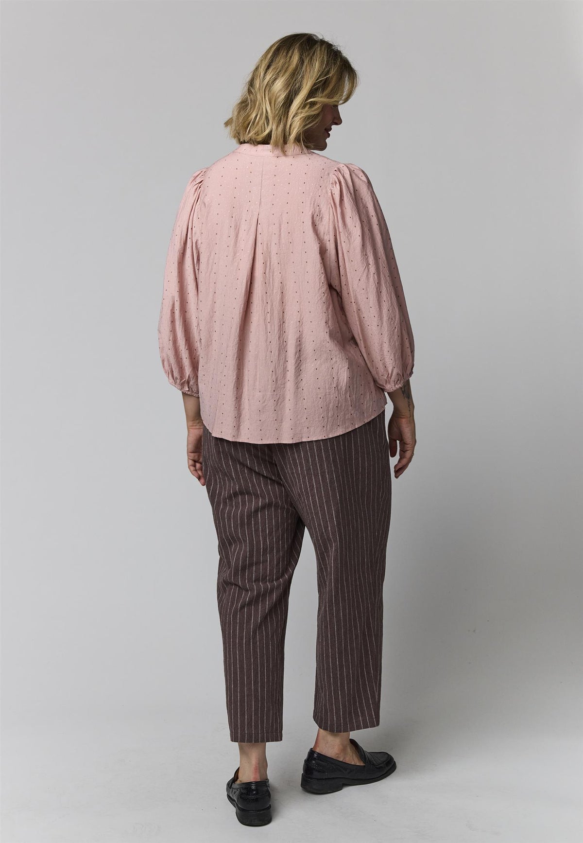 GAmaris Blouse Brown/Silver Dots