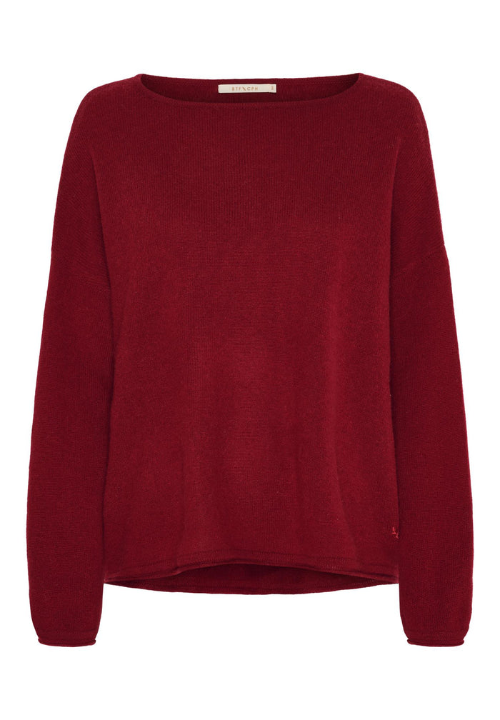 Genser Mira 100% Cashmere - Deep Red