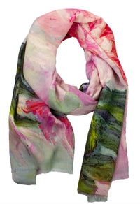 Skjerf Stor Blomst Rosa