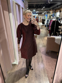 Kjole Tea Lux Bordeaux (Glitter)