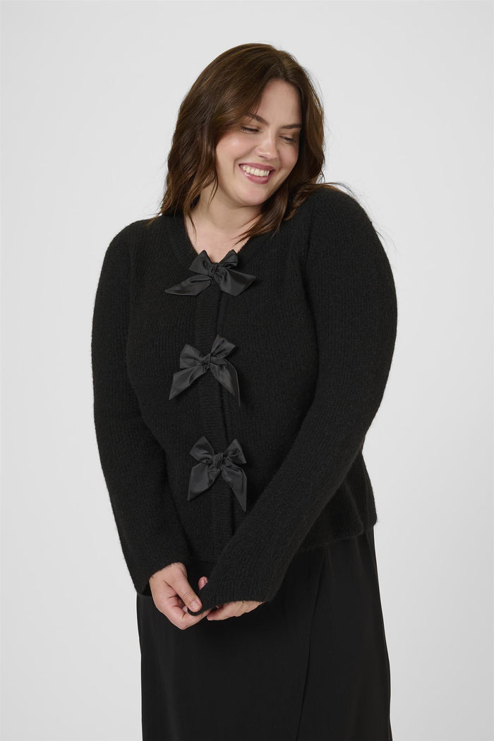 KCmaia Knit Cardigan Black Deep