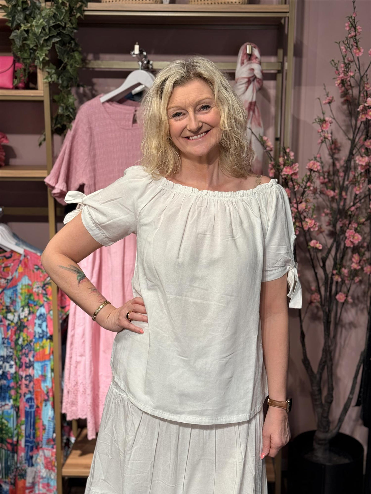 Vicky Oda Blouse White