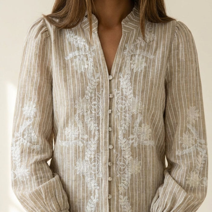 Bluse Vanessa Stripe Sand