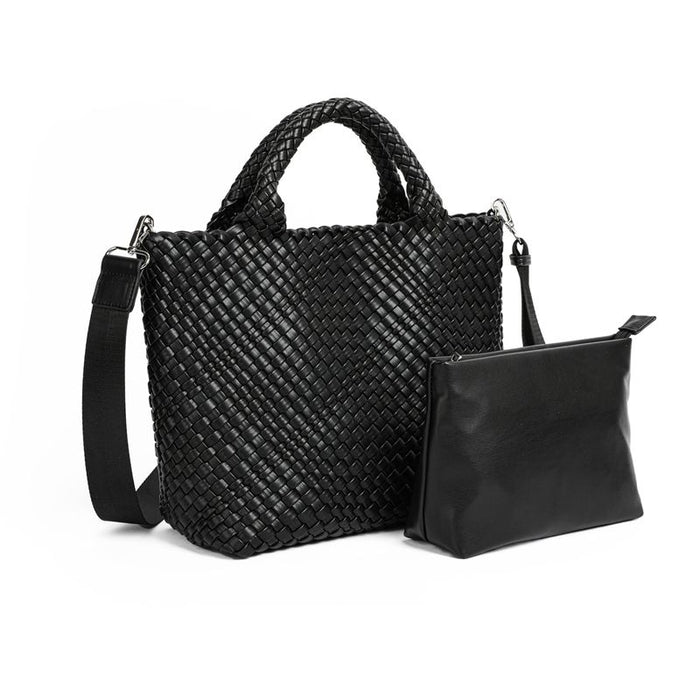 BILLIE flettet håndveske - svart