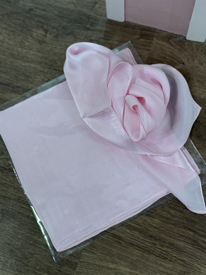 Skjer Lite Silke Ensfarget Rose