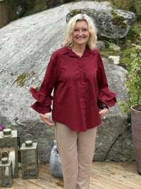 Skjorte Poplin Bordeaux