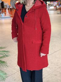 Kåpe m Hette/vannavvisende Rød