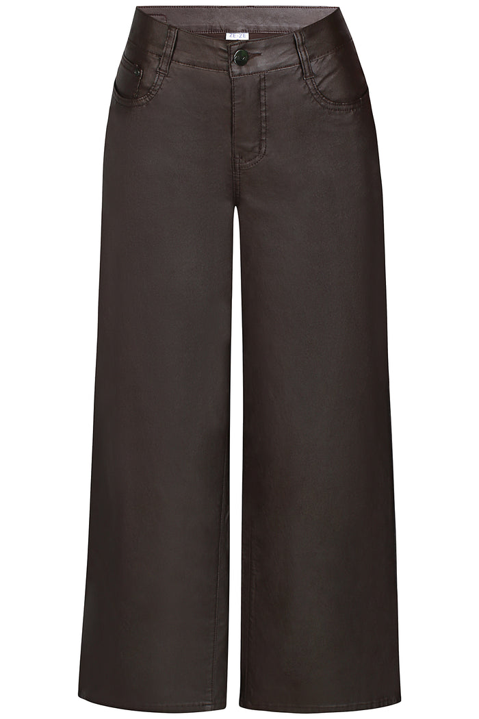 Ze-Issey 207 - Issey pants coated twill Chocolate