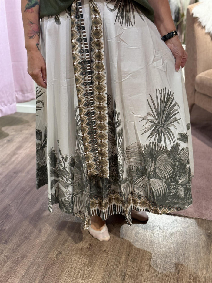 Skjørt Palme Kaki