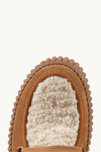 Semsket Støvlett Snøring Cashew Clay